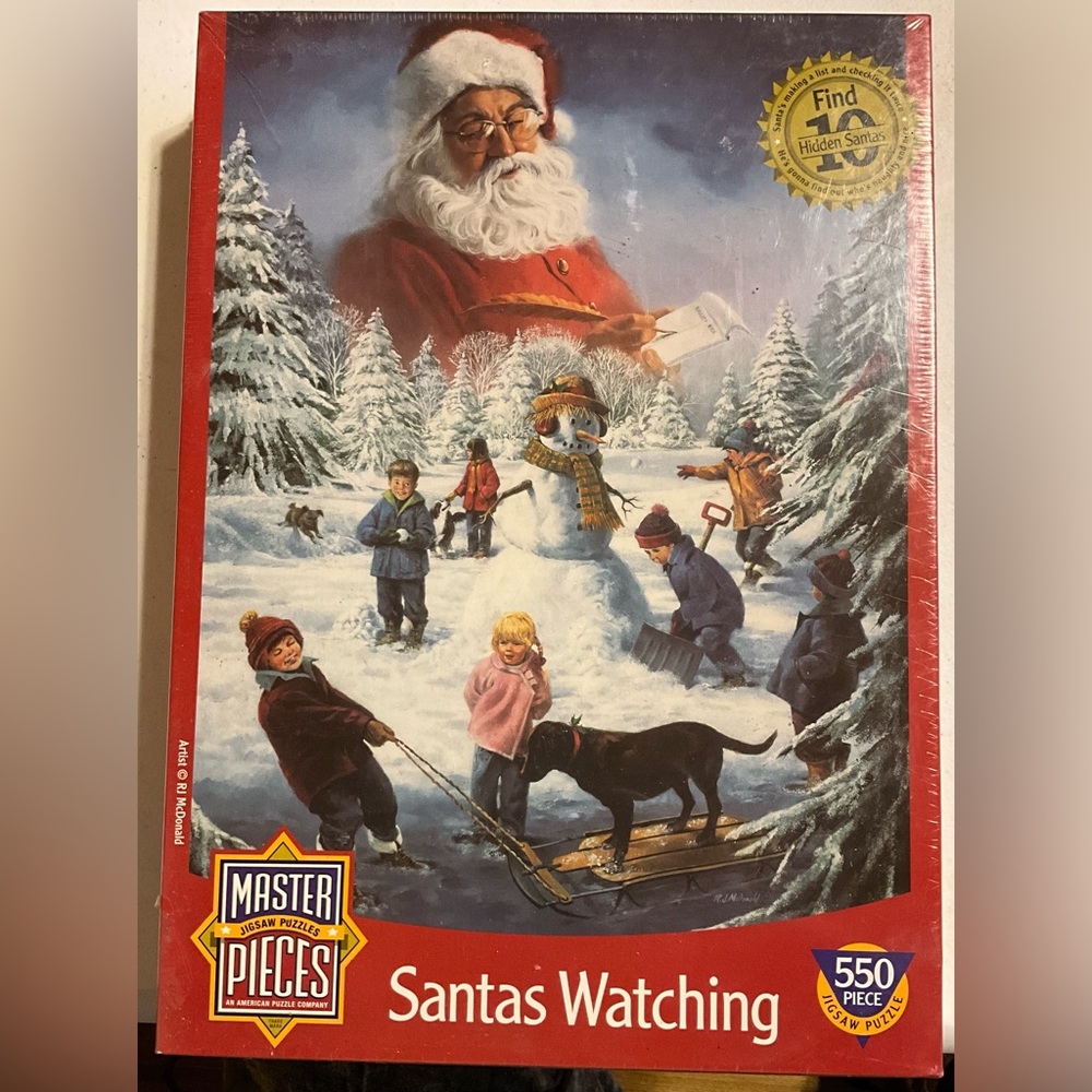 Master Pieces | Santa's Watching | 550 Piece Jigsaw Puzzle | 18" x 24" | #60101